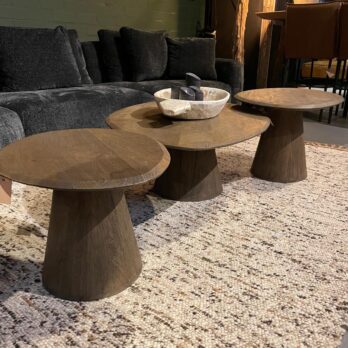 Salontafel set donker hout