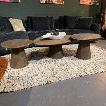 Salontafel set donker hout